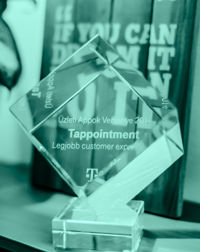 Award given to Tappcoding at an app competition for the best customer experience in 2014